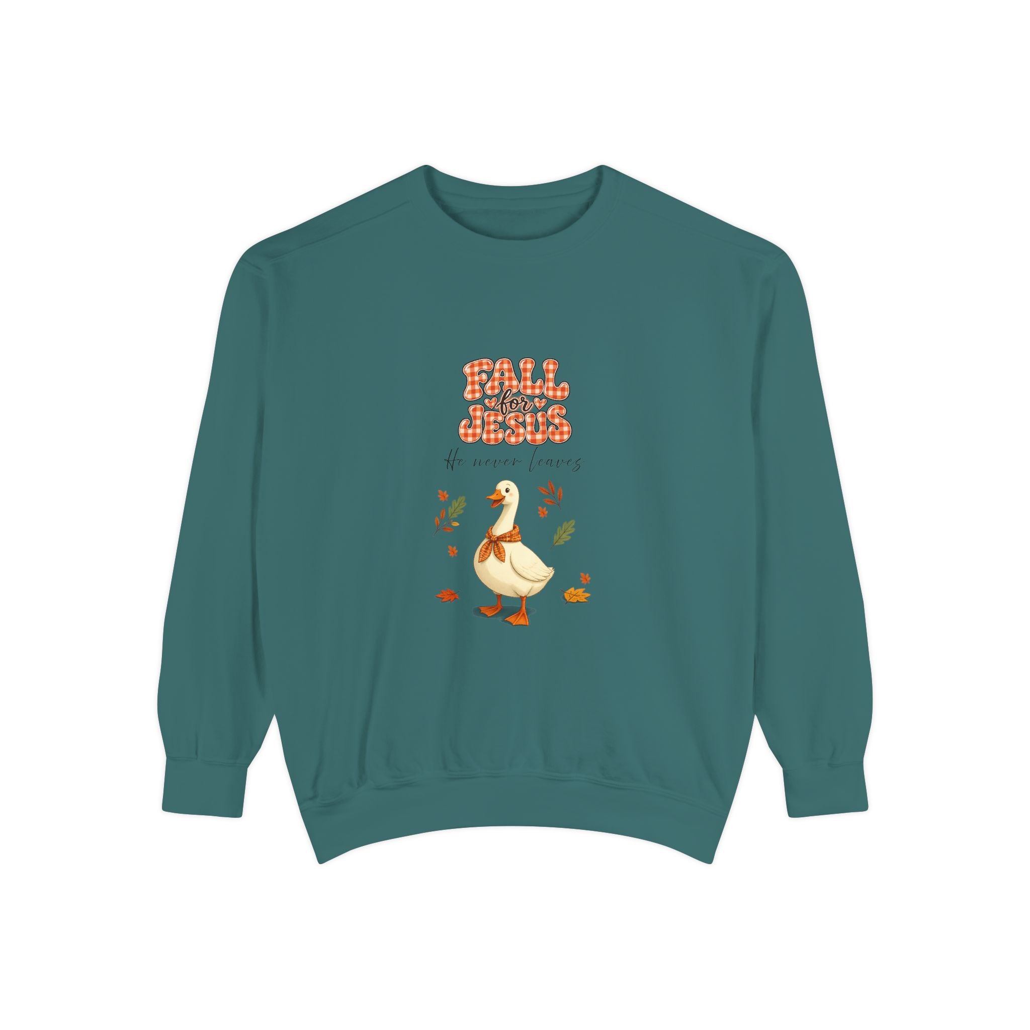 Fall into Jesus, goose crewneck