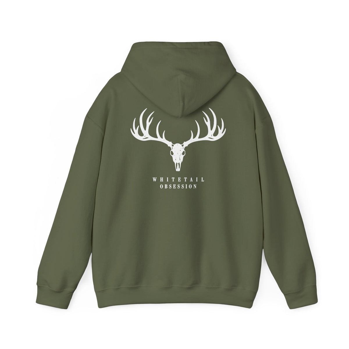 Whitetail Obsession white font Hooded Sweatshirt