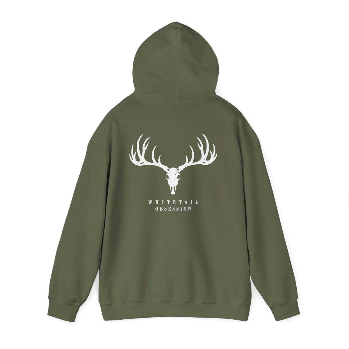 Whitetail Obsession white font Hooded Sweatshirt
