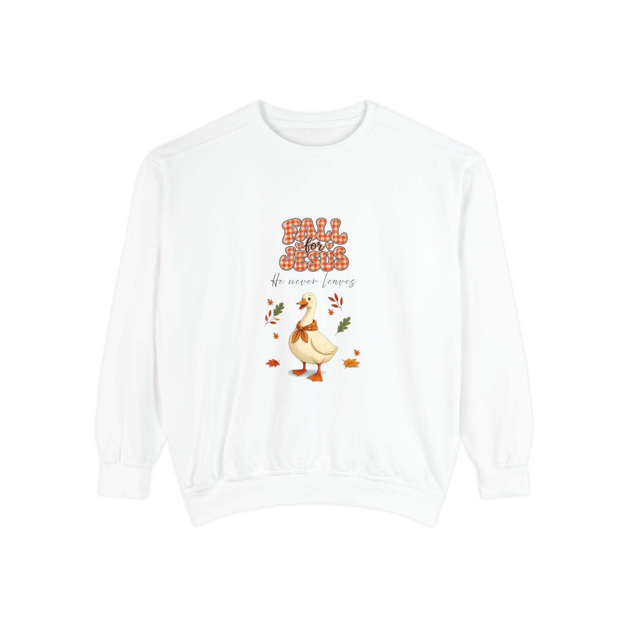 Fall into Jesus, goose crewneck