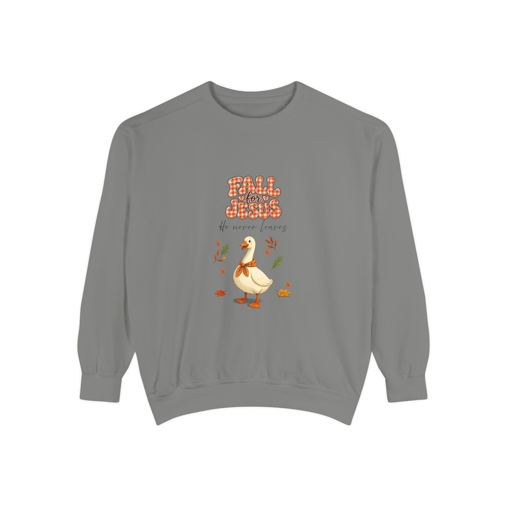 Fall into Jesus, goose crewneck