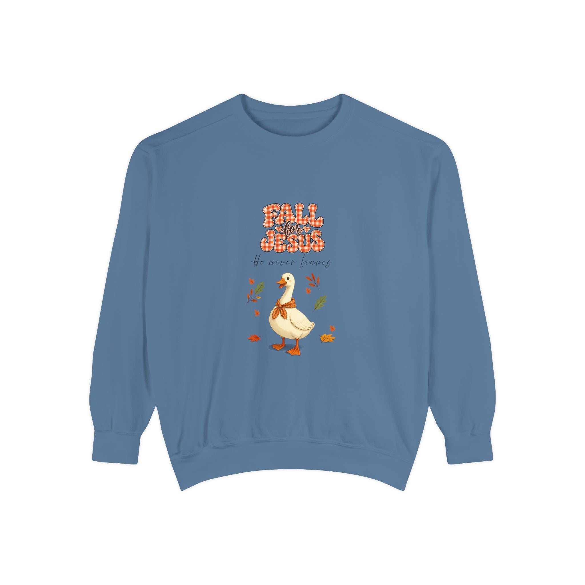 Fall into Jesus, goose crewneck