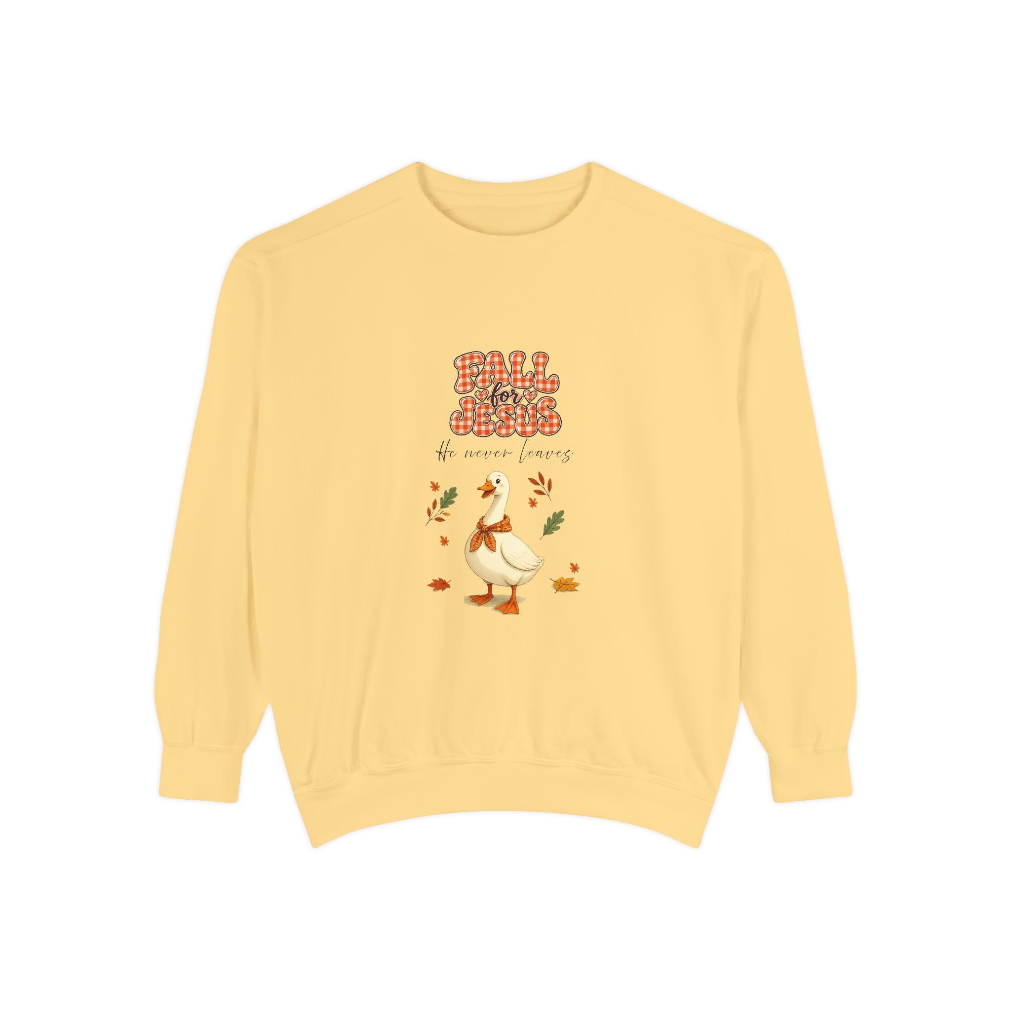 Fall into Jesus, goose crewneck